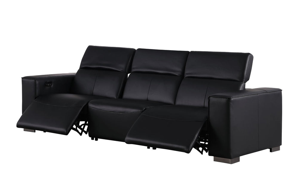 1208 Genuine Leather Triple Power Reclining Sofa