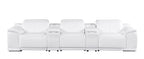 9762 Divanitalia 5-Piece Modular Power Reclining Sofa and Loveseat Set with 3 Power Recliners in Top Grain Italian Leather
