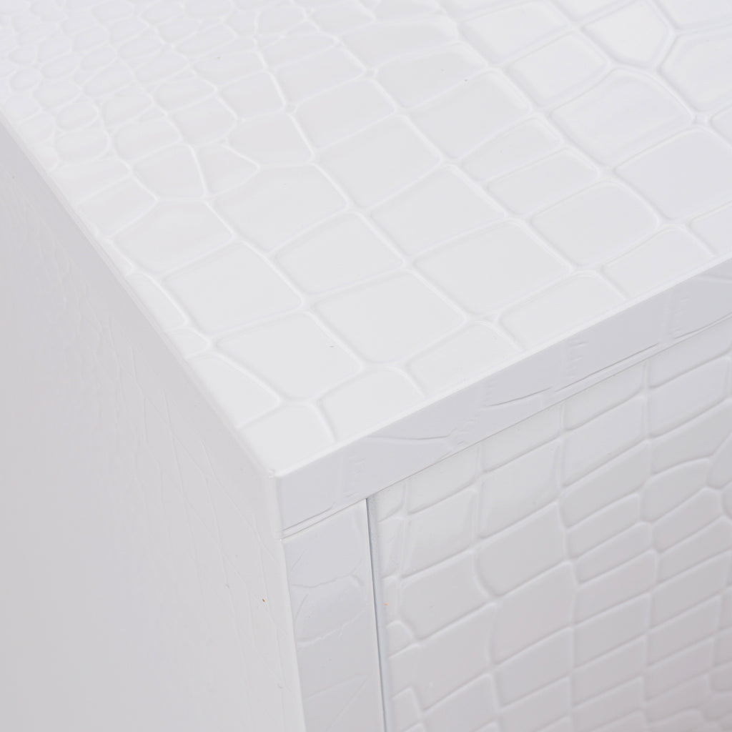Victoria - Modern White Crocodile Dresser