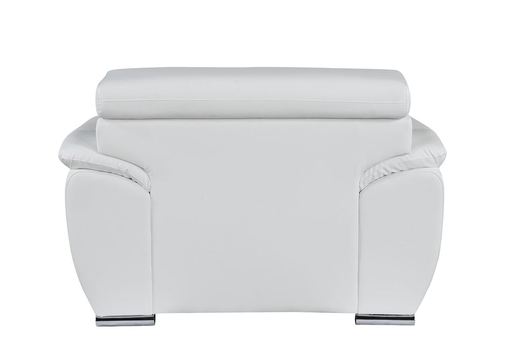 4571 Modern Genuine Leather Chair - White - SKU 4571-CH-WHITE - view 3