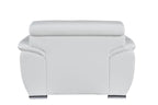4571 Modern Genuine Leather Chair - White - SKU 4571-CH-WHITE - view 3