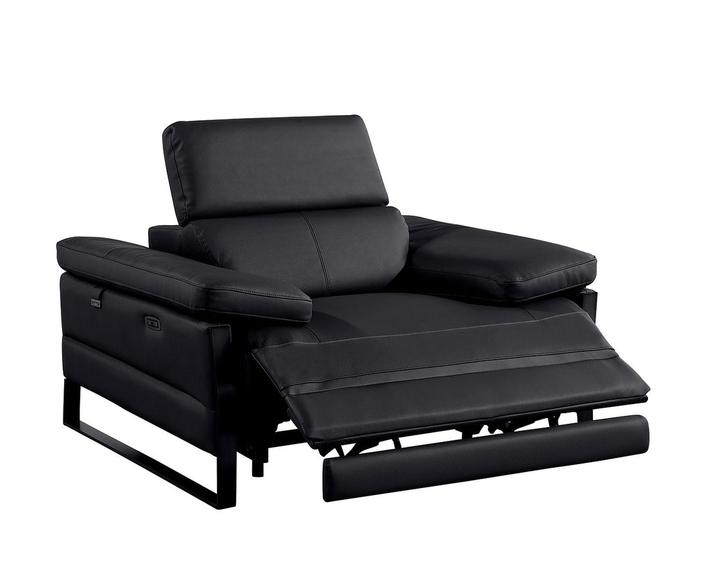 1246 Divanitalia Power Reclining Arm Chairwith Power Headrests - Top Grain Italian Leather