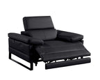 1246 Divanitalia Power Reclining Arm Chairwith Power Headrests - Top Grain Italian Leather