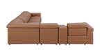 1126 Divanitalia 7-Piece L-Shaped Sectional Sofa in Top Grain Italian Leather with 3 Power Recliners & Power Headrests - Cognac - SKU 1126-COGNAC-SEC-7PC-3PWR-SECTIONAL-GROUP - view 6