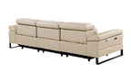 1246 Divanitalia Modular Power Triple Reclining Sofa with Power Reclining Headrests - Top Grain Italian Leather - Beige - SKU 1246-BEIGE-3.3-HT - view 6