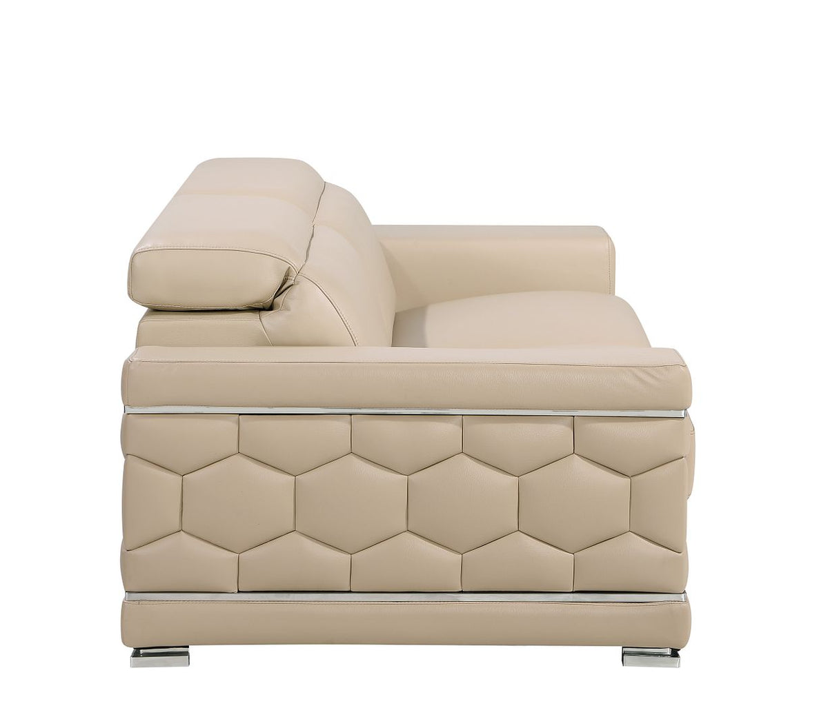 296 Modern Genuine Leather Sofa - Beige - SKU 296-BEIGE-S - view 5