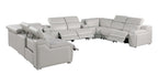 1116 Divanitalia 10-Piece U-Shaped Sectional Sofa in Top Grain Italian Leather with 4 Power Recliners & Power Headrests