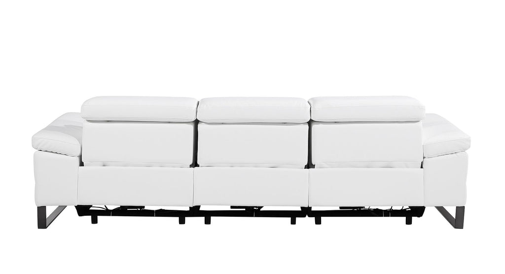 1246 Divanitalia Modular Power Triple Reclining Sofa with Power Reclining Headrests - Top Grain Italian Leather - White - SKU 1246-WHITE-3.3-HT - view 7