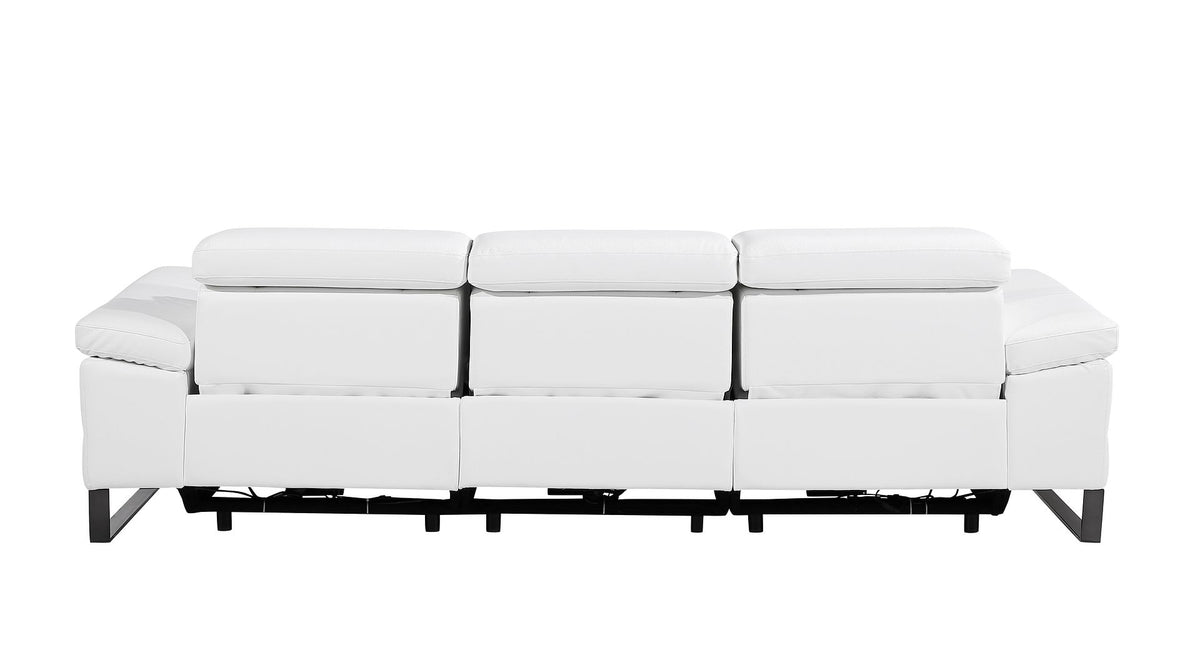 1246 Divanitalia Modular Power Triple Reclining Sofa with Power Reclining Headrests - Top Grain Italian Leather - White - SKU 1246-WHITE-3.3-HT - view 7