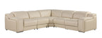 1116 Divanitalia 5-Piece L-Shaped Sectional Sofa in Top Grain Italian Leather with 3 Power Recliners & Power Headrests - Beige - SKU 1116-BEIGE-5PC-3PWR-SECTIONAL- GROUP - view 2