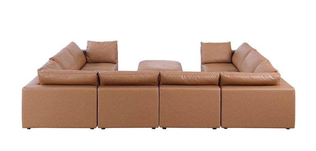 1100 Divanitalia 9-Piece U-Shaped Sectional Sofa in Top-grain Italian Leather