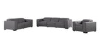 1208 Leather Reclining Set - Sofa, Loveseat & Chair with 5 Power Recliners - Dark Grey - SKU 1208-DK-GREY-6.5-HT-3PC - view 3