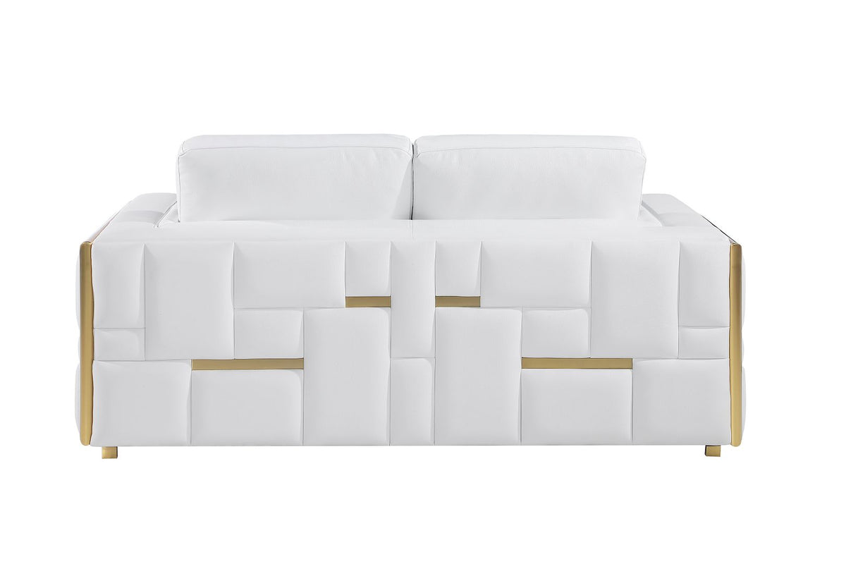1130 Divanitalia 2-Piece Sofa Set in Top-grain Italian Leather - White - SKU 1130-WHITE-2PC - view 6