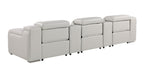 1116 Divanitalia 5-Piece Modular Power Reclining Sofa in Top Grain Italian Leather with 3 Power Recliners & Power Headrests