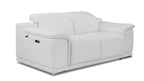 9762 Divanitalia Top Grain Italian Leather Power Reclining Loveseat with Adjustable Headrests - White - SKU 9762-PWR-L-WHITE - view 2