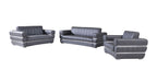 904 Divanitalia 3-Piece Sofa Set in Top-grain Italian Leather - Dark Grey - SKU 904- DARK GRAY 3PC (S/L/CH) - GROUP - view 2