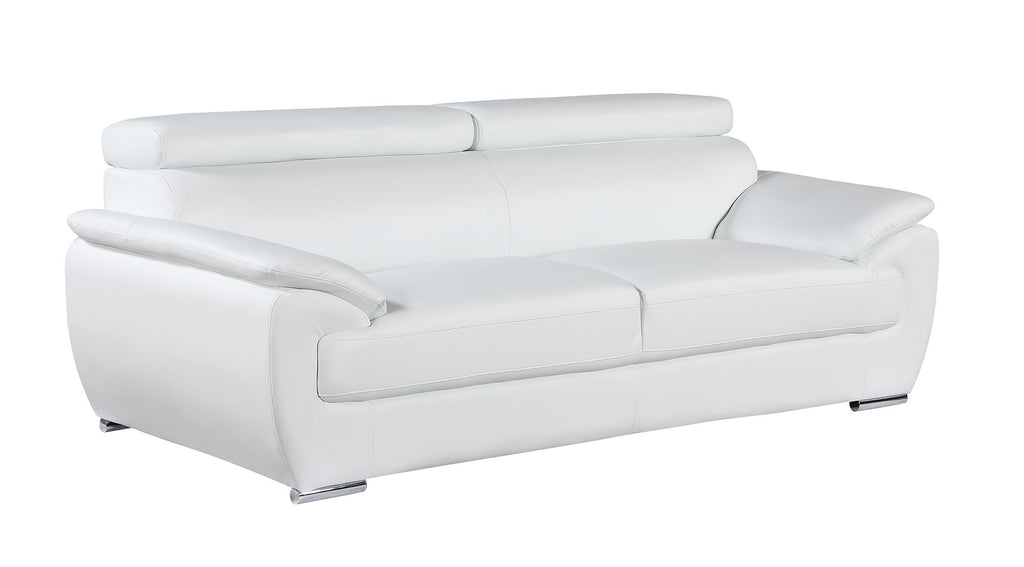 4571 Modern Genuine Leather Sofa - White - SKU 4571-S-WHITE - view 2