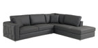 998 Divanitalia Cream Right Arm Facing Sectional Sofa in Top-grain Italian Leather
