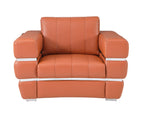 904 Divanitalia 3-Piece Sofa Set in Top-grain Italian Leather - Camel - SKU 904- CAMEL 3PC (S/L/CH) - GROUP - view 7