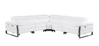 1246 Divanitalia 5-Piece L-Shaped Modular Power Reclining Sectional Sofa with Power Headrests - Top Grain Italian Leather - White - SKU 1246-WHITE-5PC-3PWR-SECTIONAL - view 3