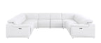2679 8-Piece U-Shaped Power Reclining Sectional Sofa in Genuine Leather - 4 Recliners