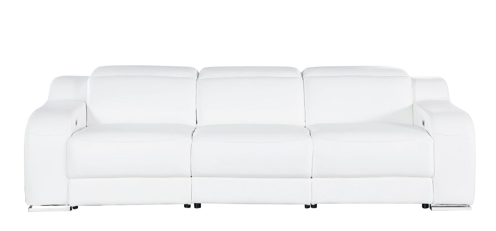 1116 Divanitalia 3-Piece Modular Power Reclining Sofa in Top Grain Italian Leather with 3 Power Recliners & Power Headrests