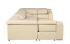 1116 Divanitalia 8-Piece U-Shaped Sectional Sofa in Top Grain Italian Leather with 4 Power Recliners & Power Headrests - Beige - SKU 1116-BEIGE-8PC-4PWR-U-SECTIONAL-GROUP - view 6