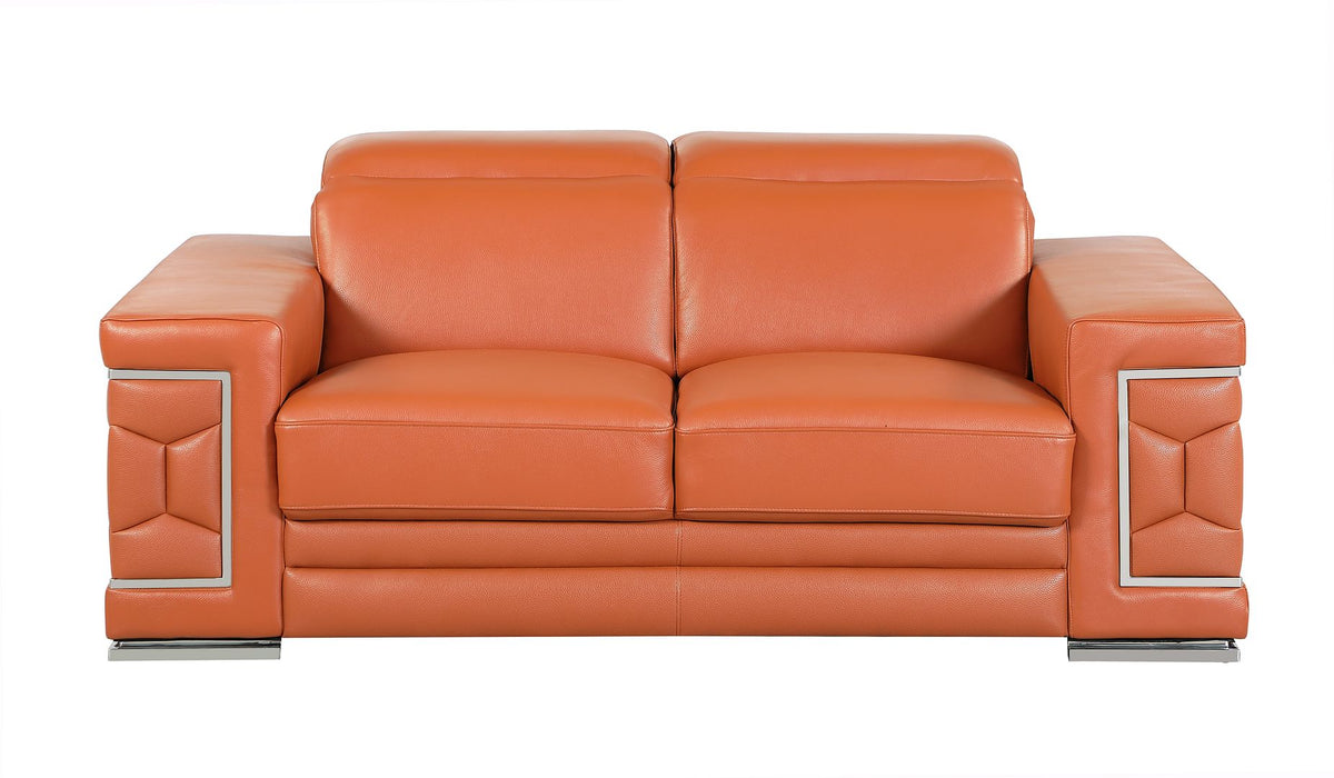 692 Divanitalia 2-Piece Sofa Set with Adjustable Headrest in Top-grain Italian Leather - Camel - SKU 692- CAMEL 2PC (S/L) - GROUP - view 7