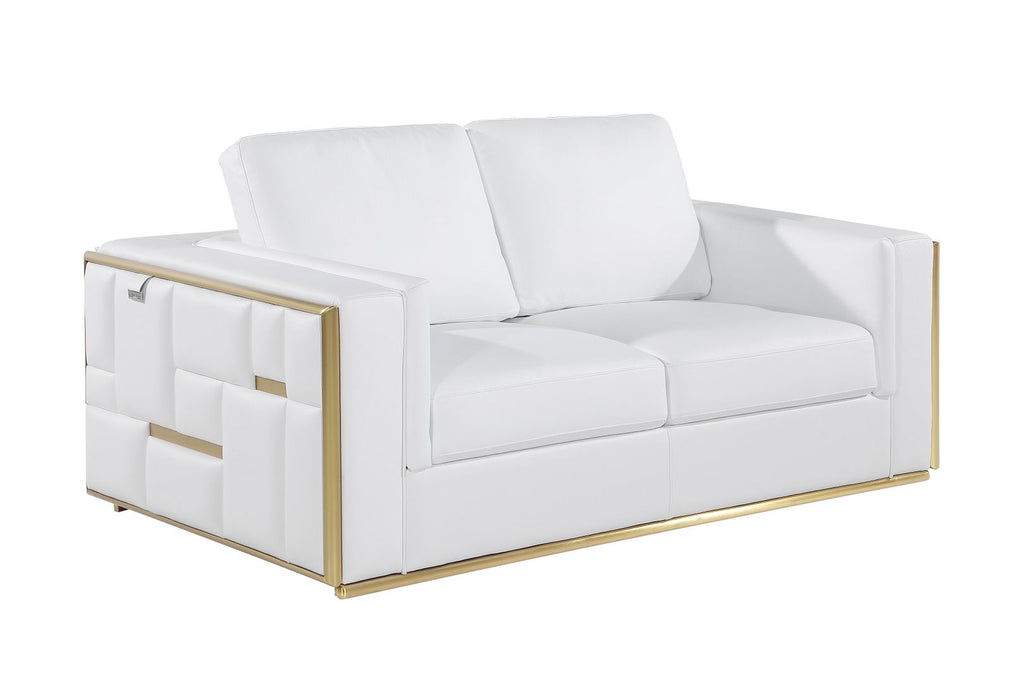 1130 Divanitalia 2-Piece Sofa Set in Top-grain Italian Leather - White - SKU 1130-WHITE-2PC - view 8