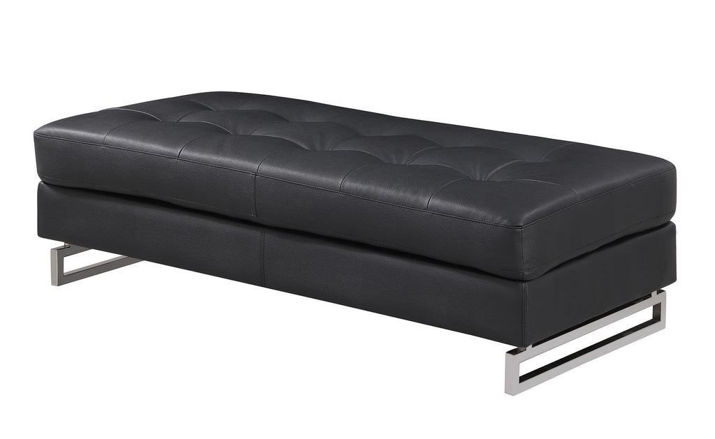 8136 Genuine Leather Ottoman