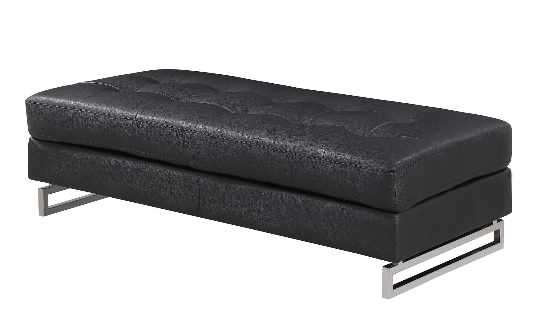 8136 Genuine Leather Ottoman