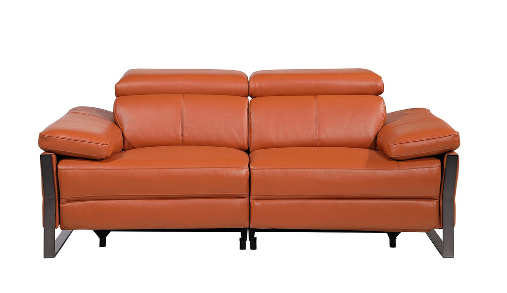 1246 Divanitalia Top Grain Italian Leather Loveseat with Power Headrest - Camel - SKU 1246-CAMEL-2.2-HT - view 3