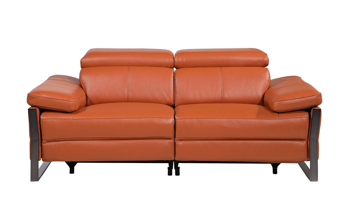 1246 Divanitalia Top Grain Italian Leather Loveseat with Power Headrest - Camel - SKU 1246-CAMEL-2.2-HT - view 3