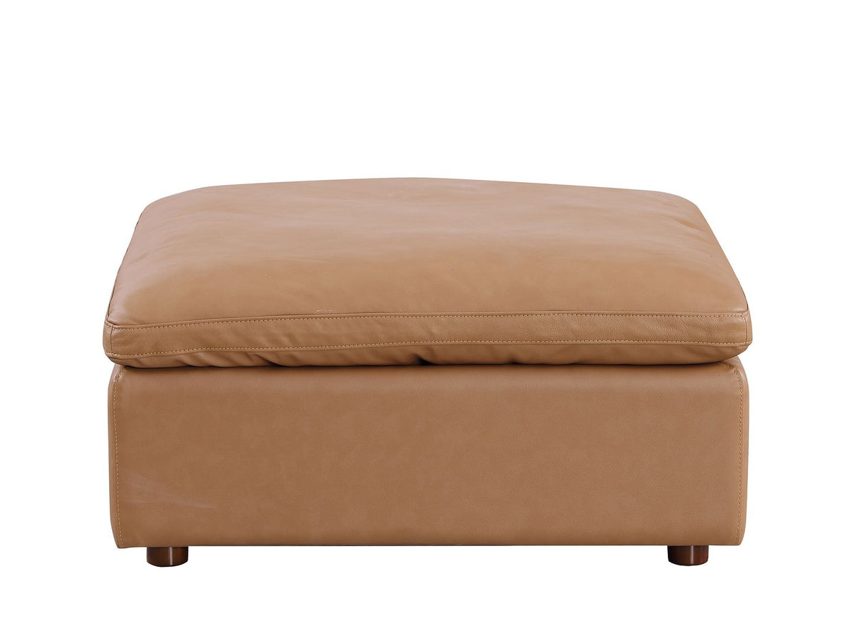 1100 Divanitalia 2-Piece Sofa Set with Ottoman - Cognac - SKU 1100-COGNAC-2PC-OTT - view 9