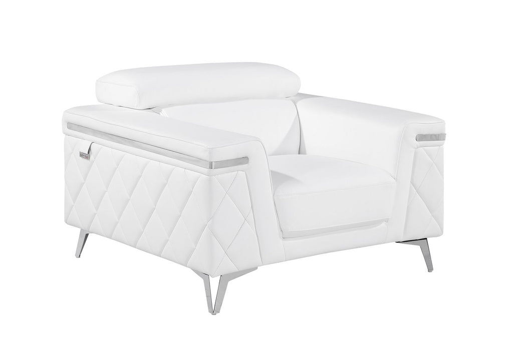 1140 Divanitalia Chair with Adjustable Headrest in Top-grain Italian Leather