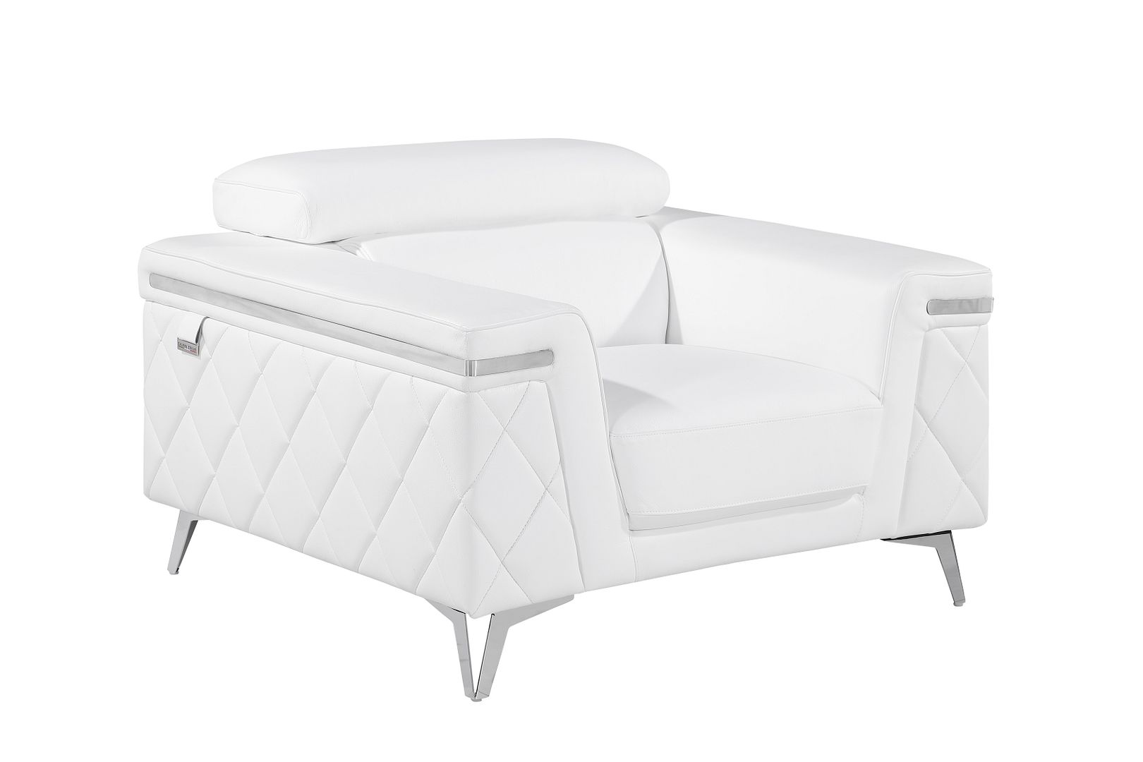 1140 Divanitalia Chair with Adjustable Headrest in Top-grain Italian Leather