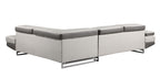 8136 Right Arm Facing Chaise with Adjustable Headrest in Genuine Leather
