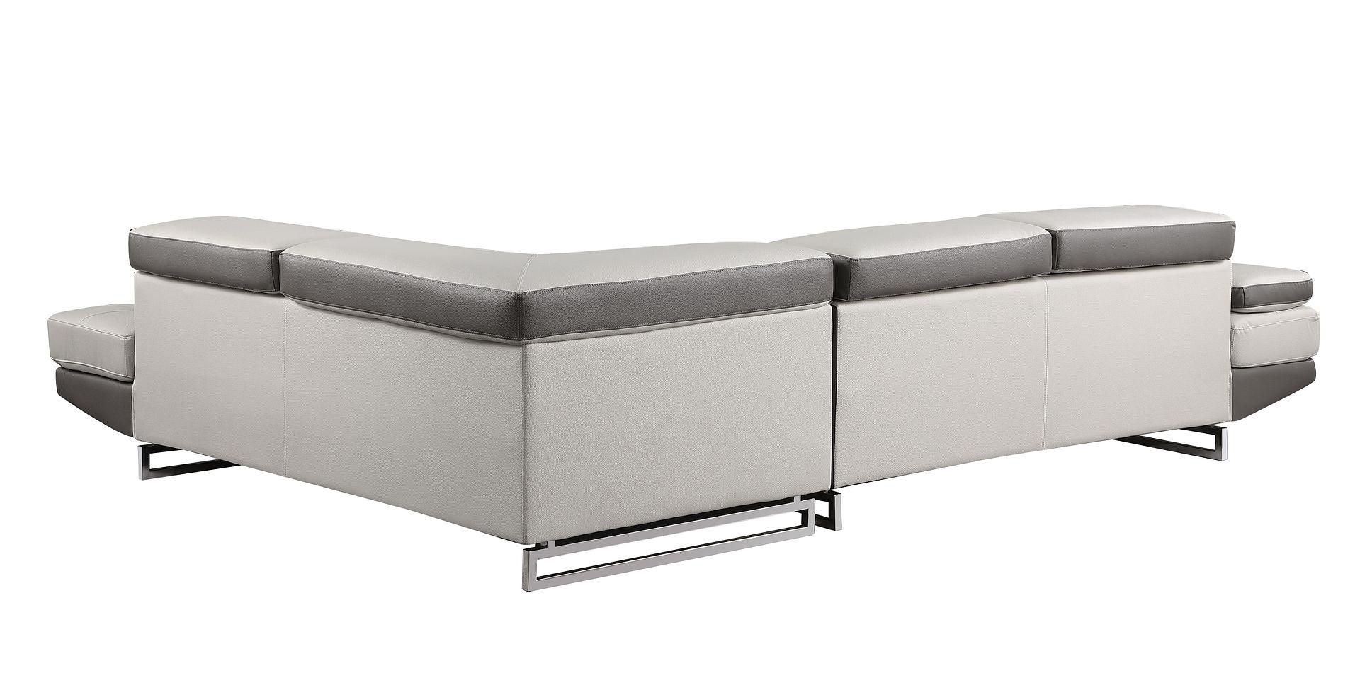 8136 Right Arm Facing Chaise with Adjustable Headrest in Genuine Leather