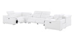 2679 8-Piece U-Shaped Power Reclining Sectional Sofa in Genuine Leather - 4 Recliners