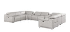 2679 10-Piece U-Shaped Power Reclining Sectional Sofa in Genuine Leather - 4 Recliners