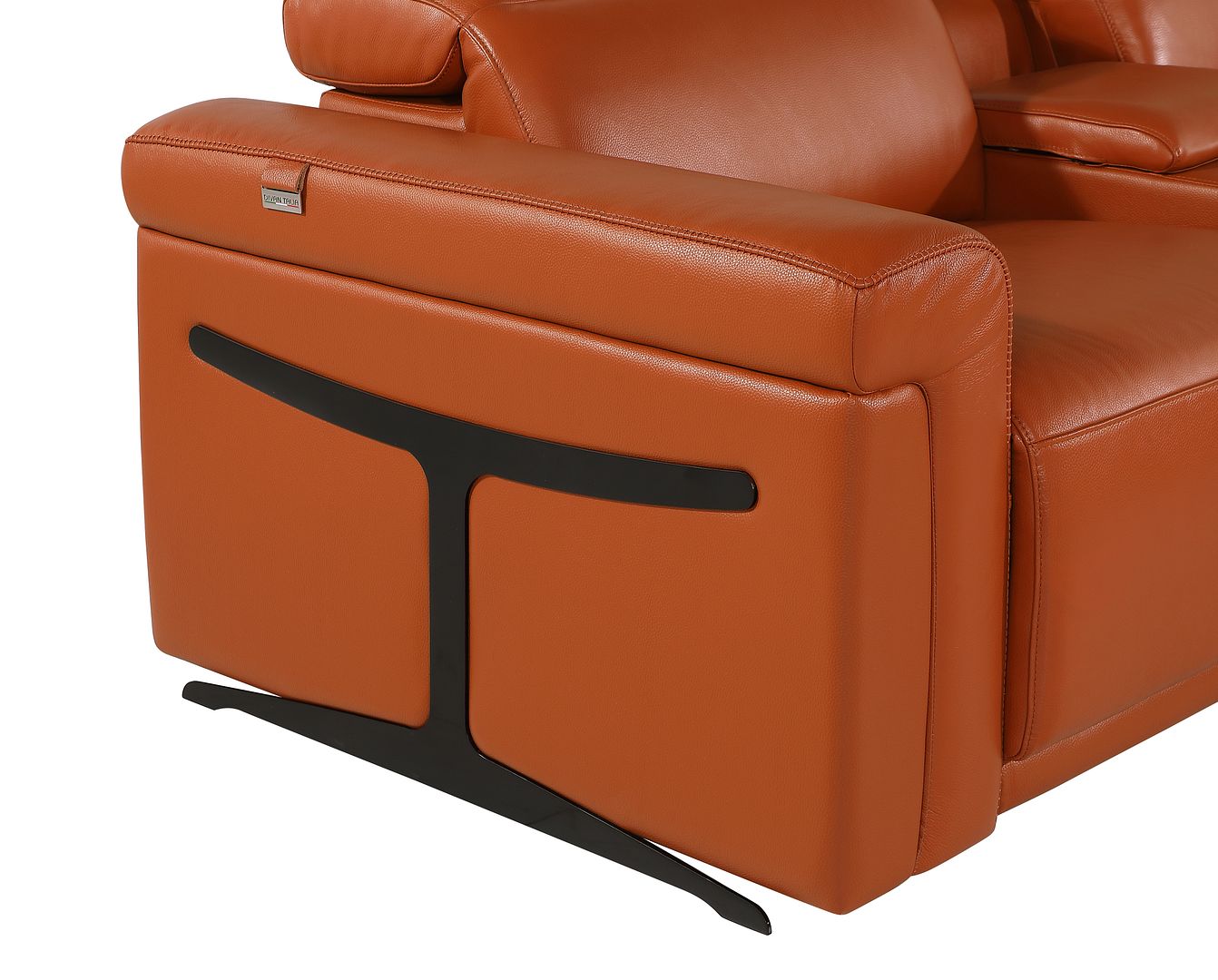 1126 Divanitalia 5-Piece Modular Power Reclining Sofa in Top Grain Italian Leather with 3 Power Recliners & Power Headrests