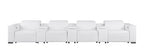 1208 7 Piece Leather Sofa with 4 Power Recliners and Power Headrests - White - SKU 1208-WHITE-S-7.4-HT - view 3