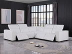 1208 Leather Reclining Set - Sofa & Loveseat with 4 Power Recliners