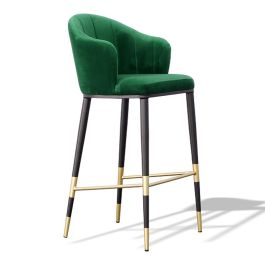 Adak - Modern Glam Green with Black & Gold Barstool