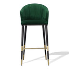 Adak - Modern Glam Green with Black & Gold Barstool