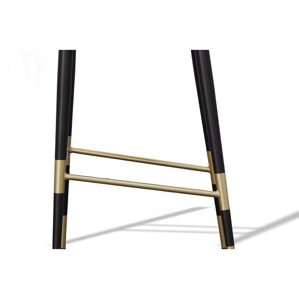 Adak - Modern Glam Green with Black & Gold Barstool