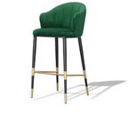 Adak - Modern Glam Green with Black & Gold Barstool