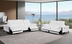 1246 Divanitalia Modular Power Dual Reclining Sofa and Loveseat Set with Power Headrests - Top Grain Italian Leather - White - SKU 1246-WHITE-5.4-HT-2PC - view 2