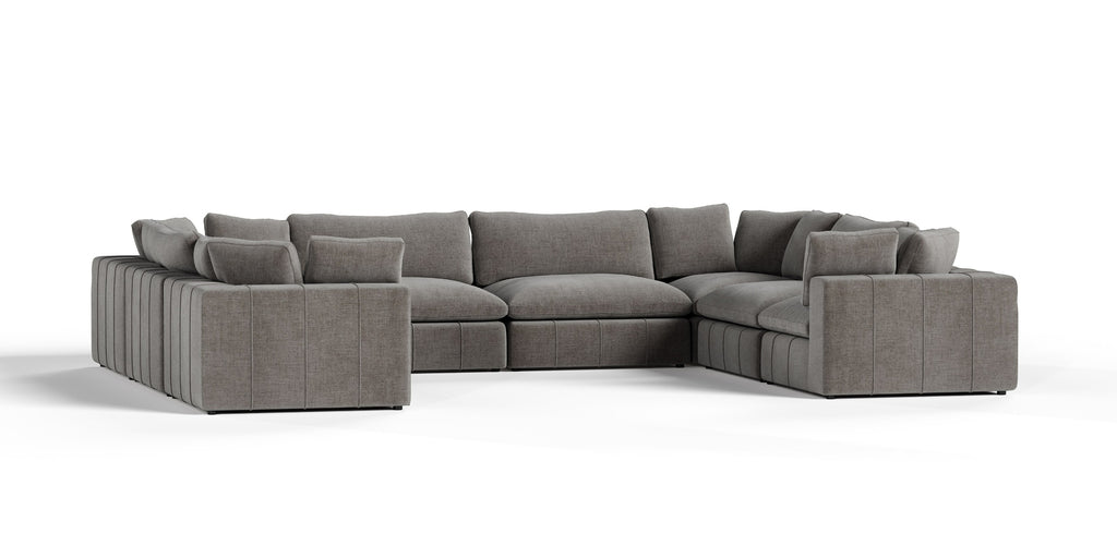 Vicki - Modern Grey Fabric Modular Sectional Sofa - Modern Grey Fabric Modular Sectional Sofa - VGKK-KF.8033-SECT-GRY-8-Piece Sectional