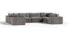 Vicki - Modern Grey Fabric Modular Sectional Sofa - Modern Grey Fabric Modular Sectional Sofa - VGKK-KF.8033-SECT-GRY-8-Piece Sectional